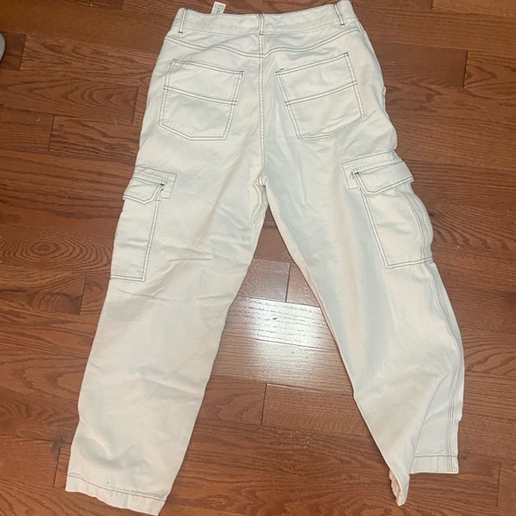 Loose fit white cargo pants Zara - Picture 3 of 5